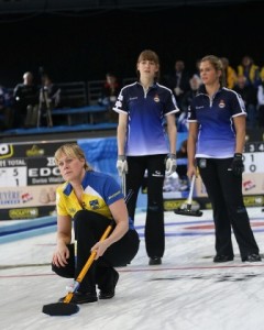 The game against Sweden finished with a tense final end