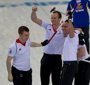David Murdoch's 12-year Olympic medal wait ends, as he celebrates with his team-mates